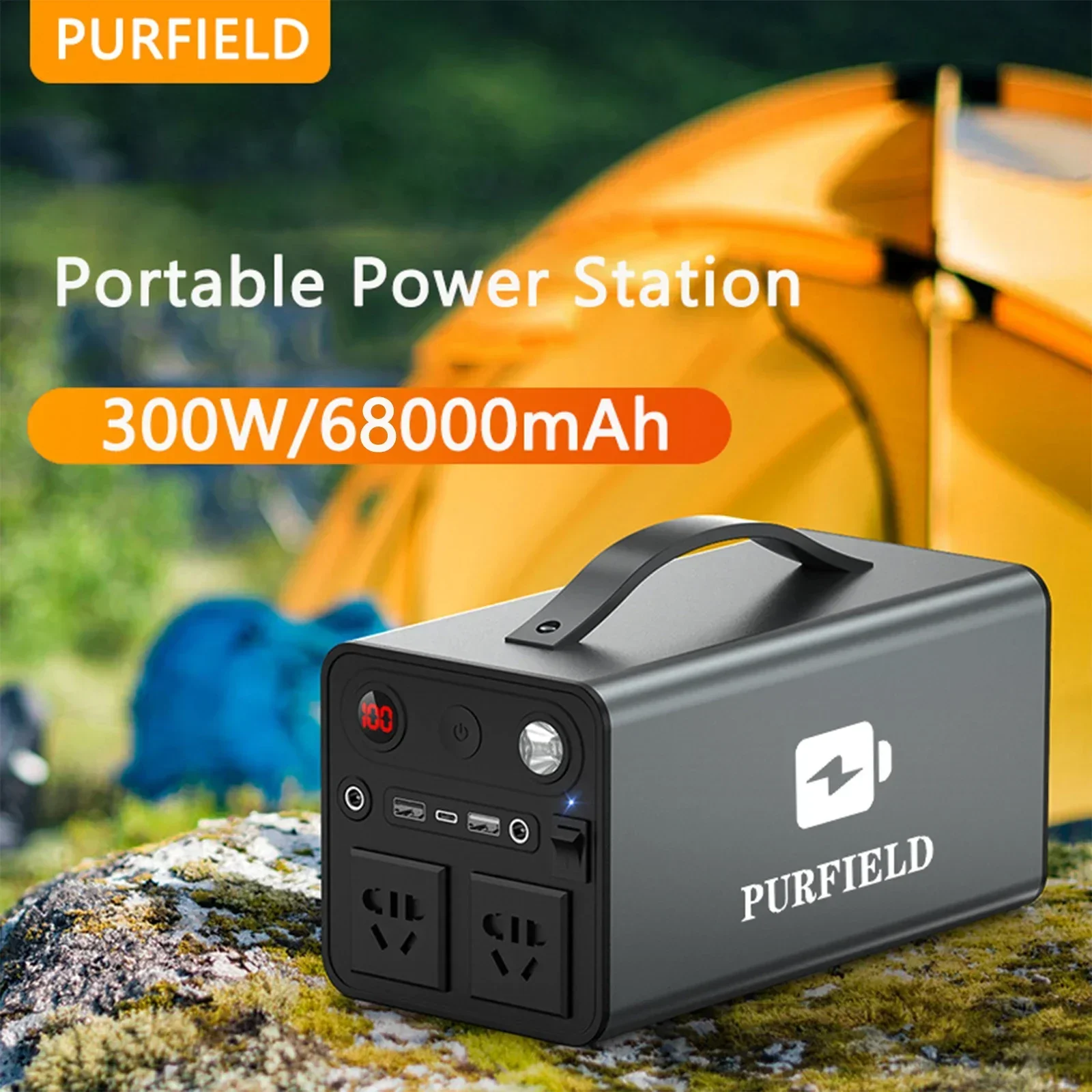 Ac Outdoor Power - Purfeeld portátil power 68000mah 300w estação