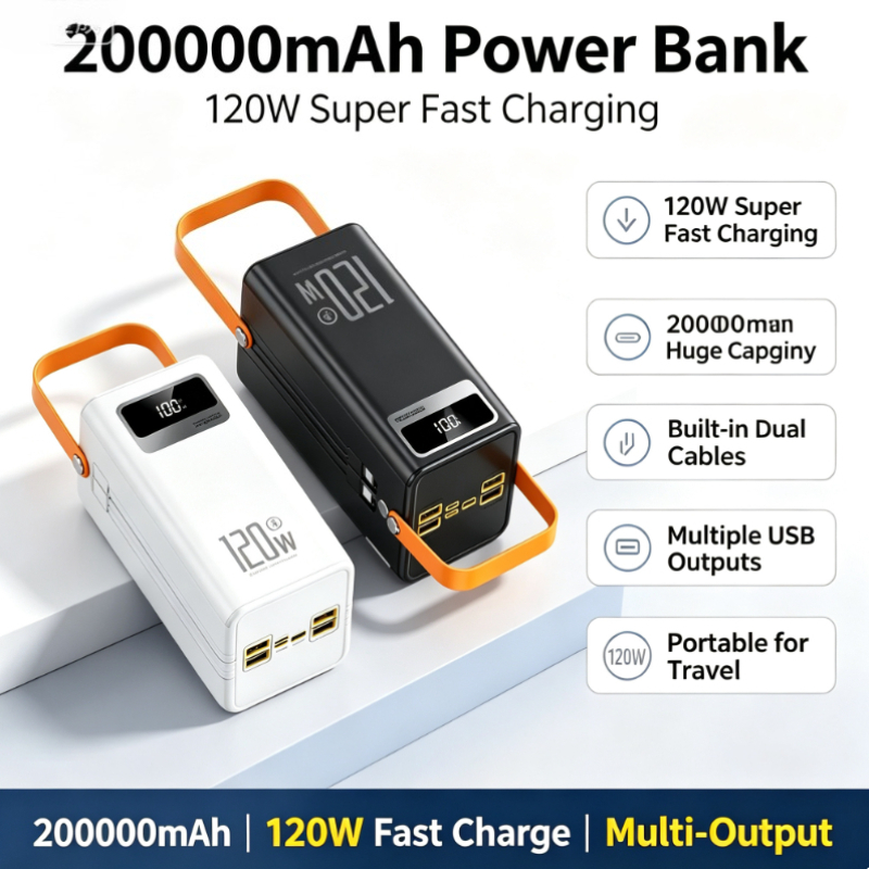 Outdoor Power Adapter Usb C - Bateria externa de grande capacidade (500000mAh)